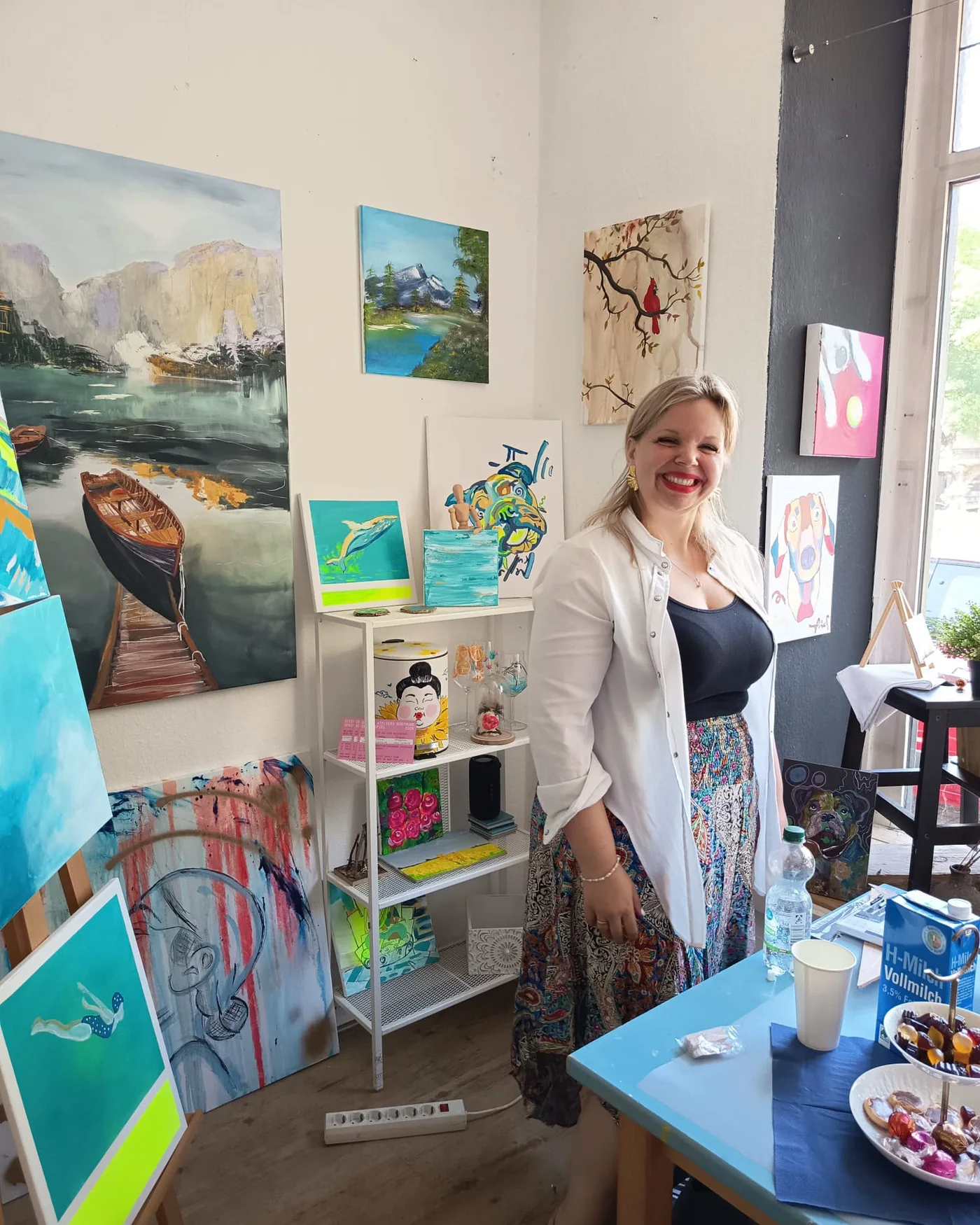 Christina Finch in ihrem Atelier in Dortmund